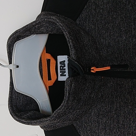 Men's XL‎ NRA Soft Shell Jacket Black & Gray Mock Neck Full Zip - Picture 4 of 7